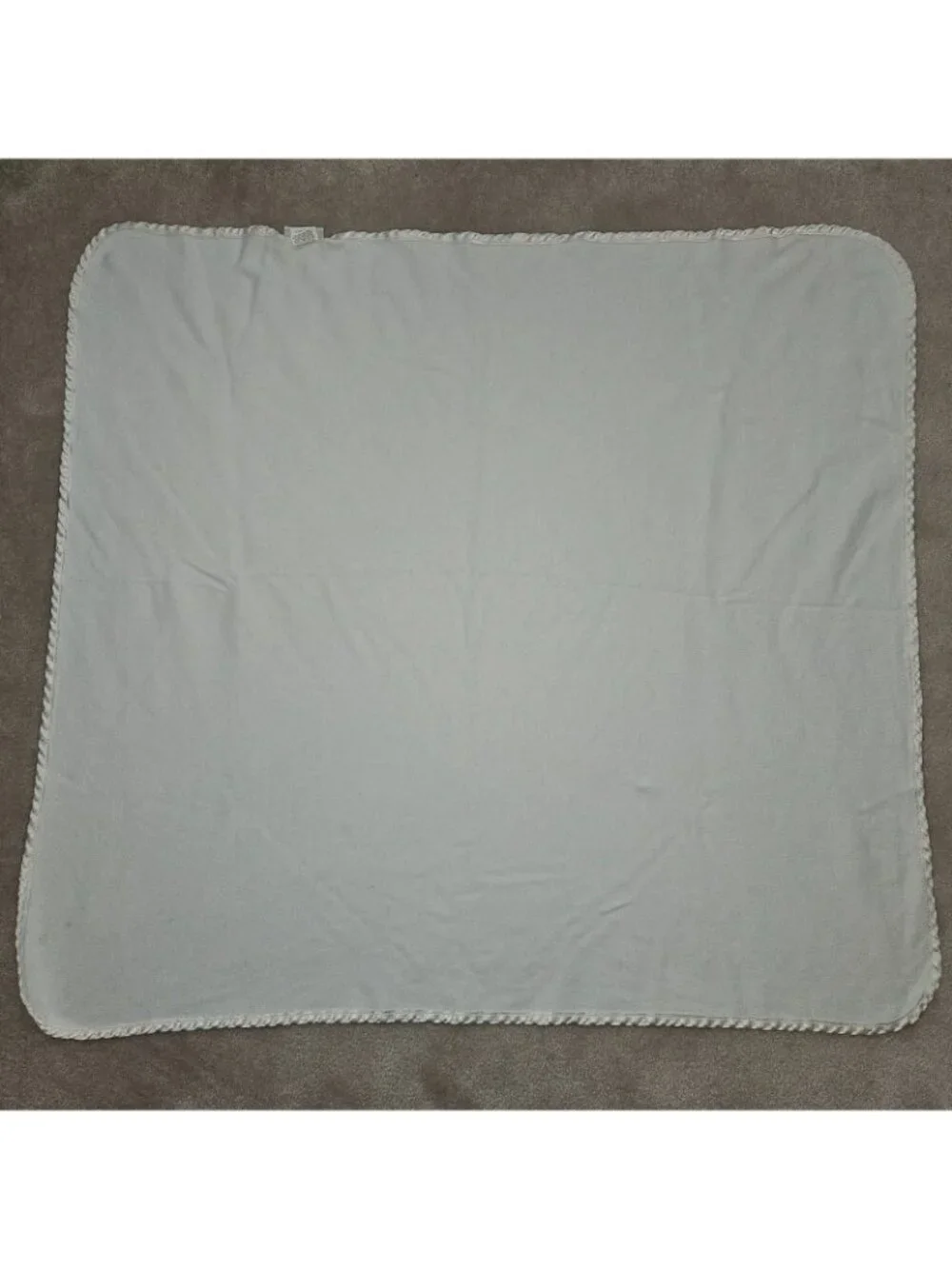 Gerber Blue White Bunny Rabbit Carrots Baby Blanket Cotton Satin Trim 29x32